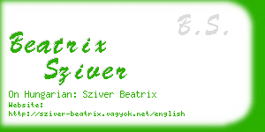 beatrix sziver business card